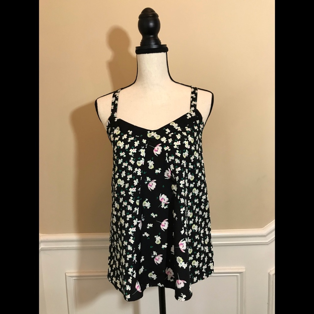 LC Lauren Conrad Floral Tank Blouse Shirt XS